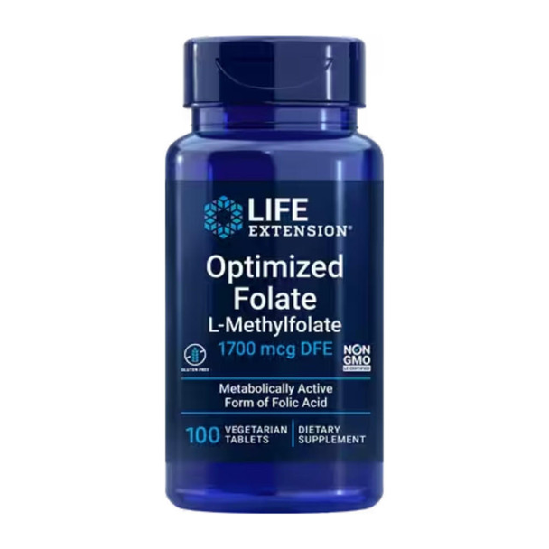  Life Extension Optimized Folate L-Methylfolate 1,700 mcg DFE 100ct 