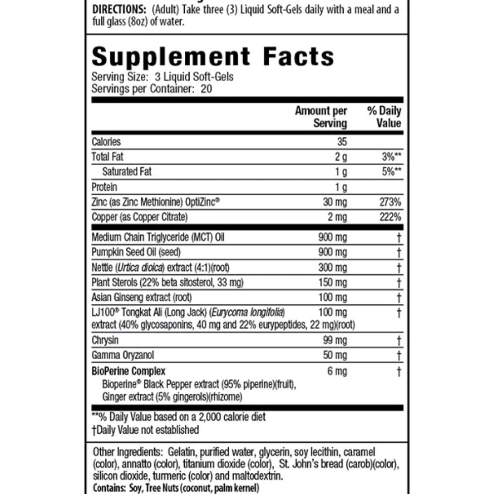 Irwin Naturals Testosterone Up Pre-Growth 60 Softgels