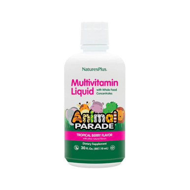 Nature's Plus Animal Parade Liquid Natural Tropical Berry Flavor 30 Fl Oz
