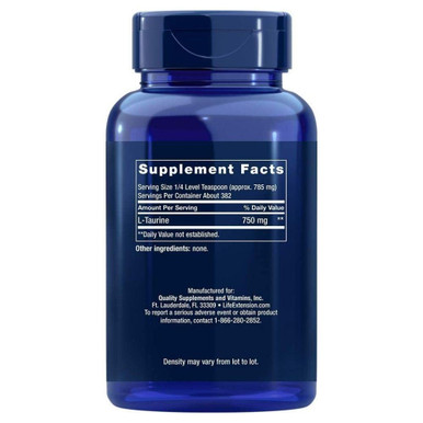 Life Extension Taurine 300 Grams