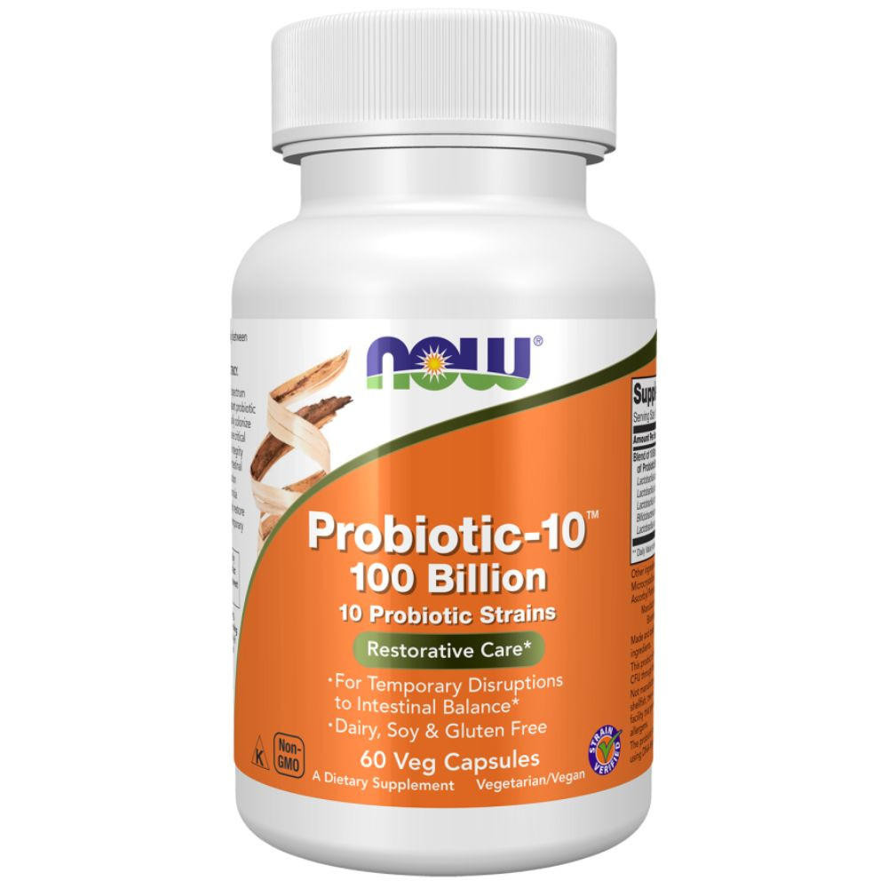 Image of Now Foods Probiotic-10 100 Billion 60 Capsules