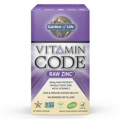 Garden of Life Vitamin Code Raw Zinc 60 Vege Caps