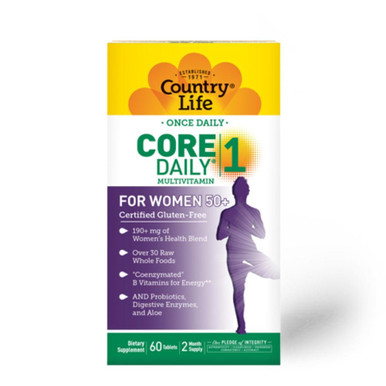 Country Life Core Daily-1 Women 50+ 60 Tabs