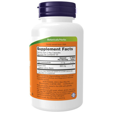 Now Foods Slippery Elm 400 Mg 100 Capsules