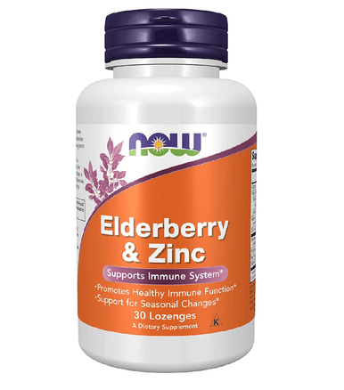 Now Foods Elderberry & Zinc 30 Lozenges