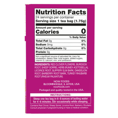 Now Foods Ojibwa Tea Bags 24 Bags