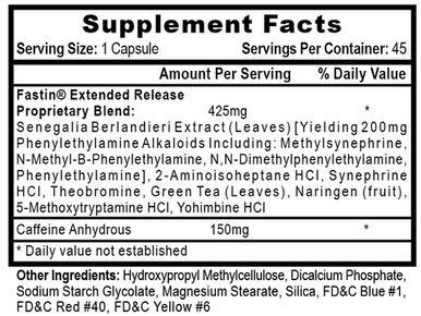 Hi-Tech Pharmaceuticals Fastin-XR 45 Capsules