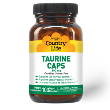 Country Life Taurine 500mg 100 Capsules
