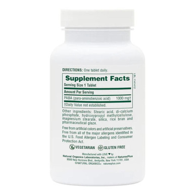 Nature's Plus PABA 1000mg 60 Tablets