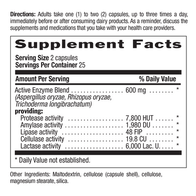 Country Life Dairy-Zyme Caps 50 Capsules