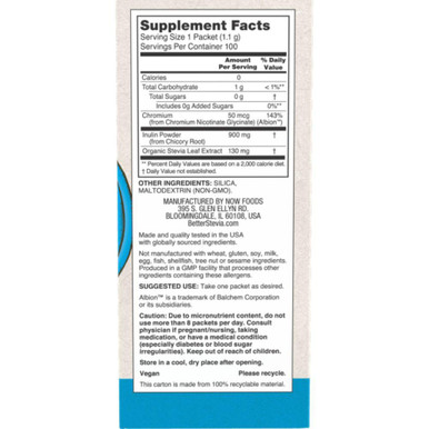 Now Foods Stevia Balance Packets 100/Box