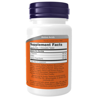 Now Foods L-Theanine 100mg 90 Lozenges