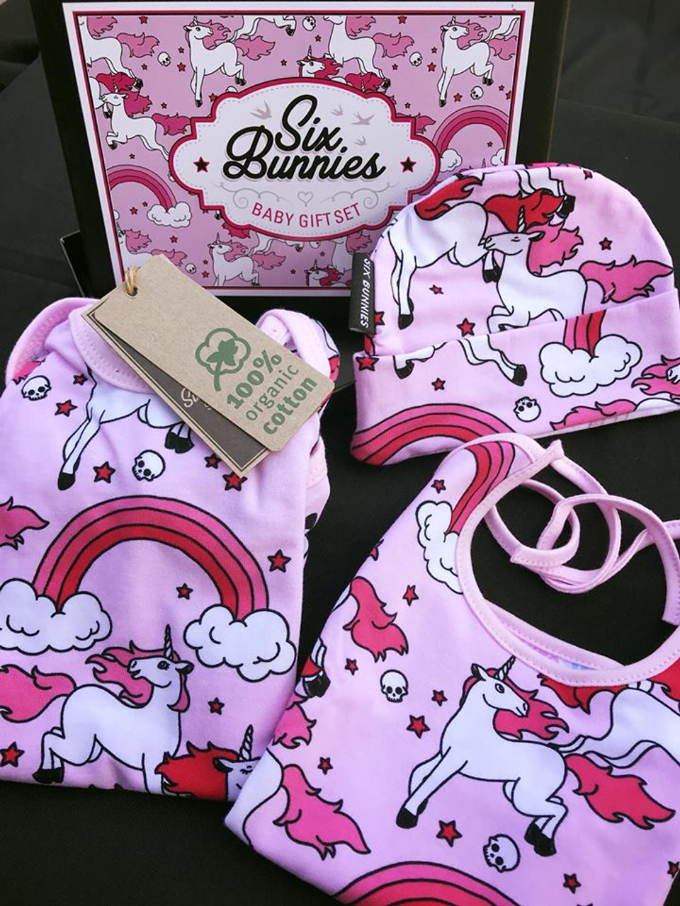 Six Bunnies Rainbow Unicorn Baby Gift Set