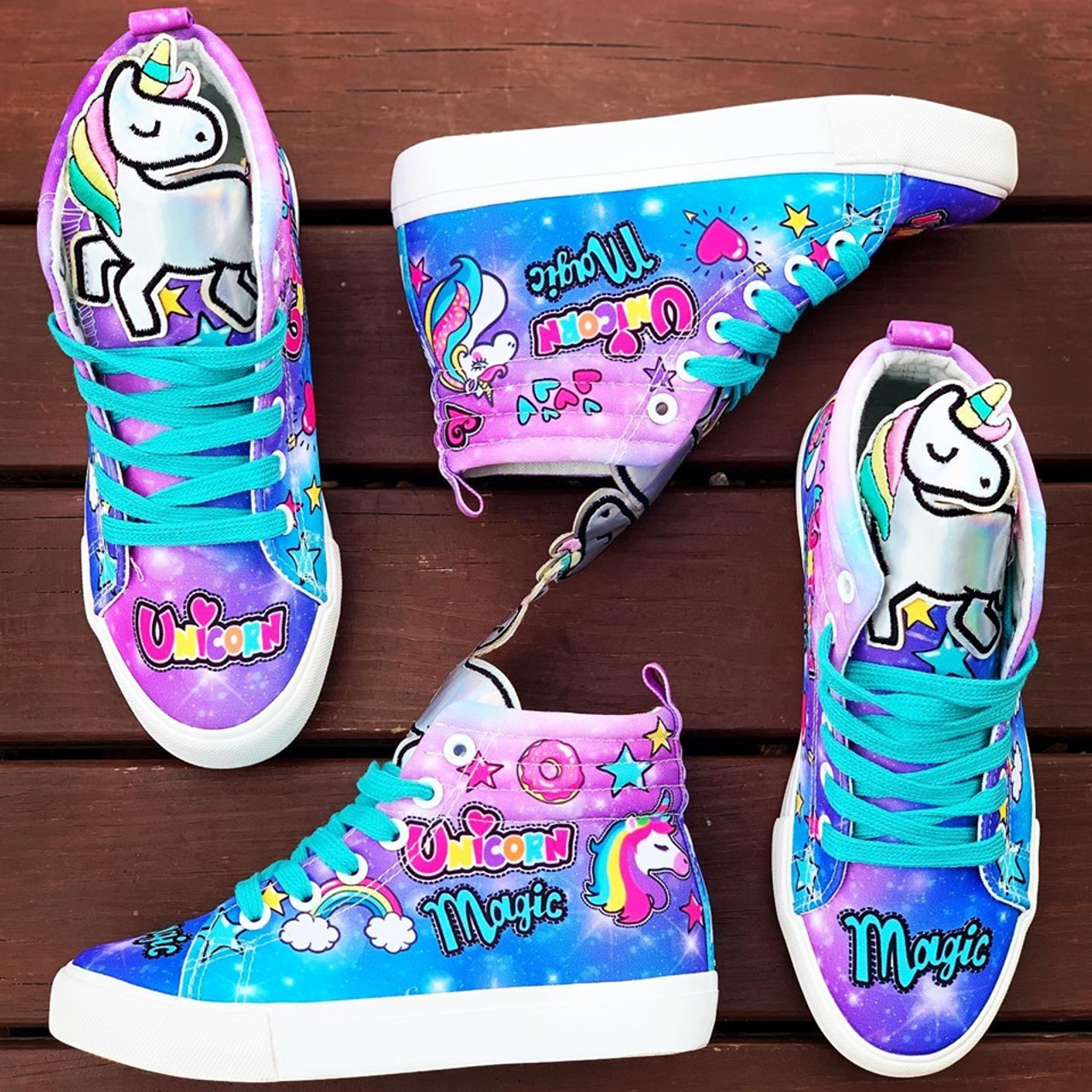 Unicorn Hi-Top Shoes Kids - Ladies | Madmia Australia