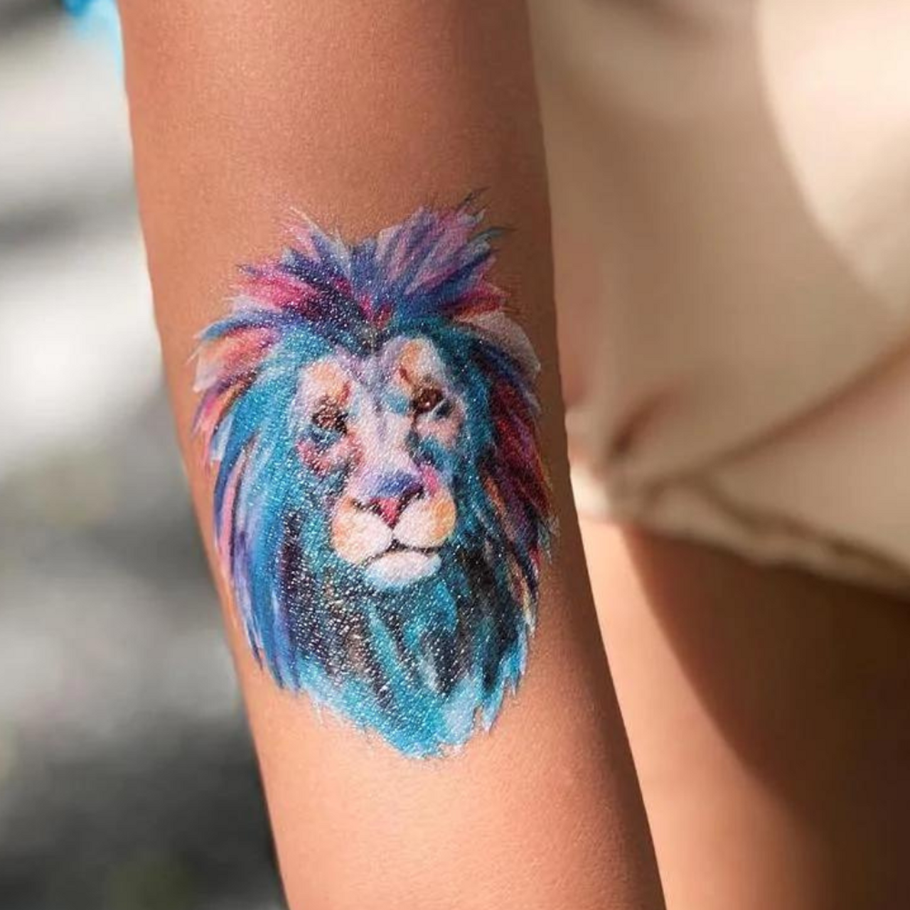 Lion Kids Temporary Tattoo Sheet