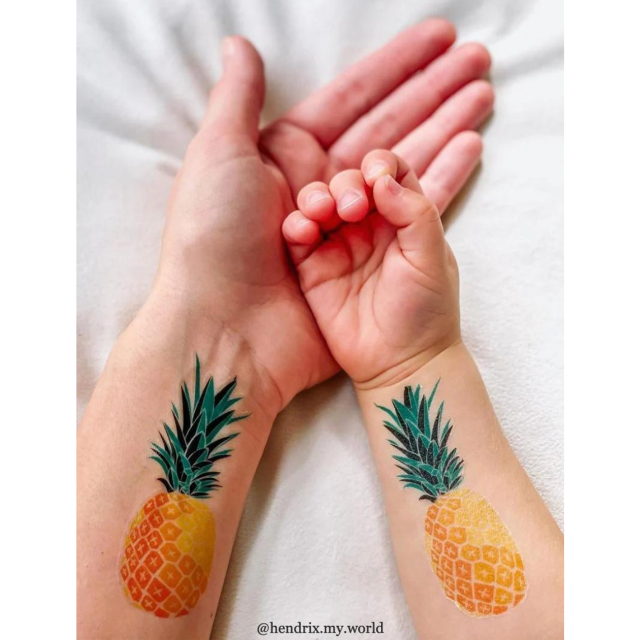 Pineapple Temporary Tattoo (Set of 3) – Small Tattoos