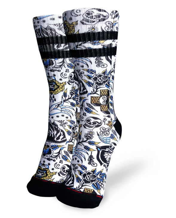 Liquorbrand Sak Yant Skater Calf Adult Socks