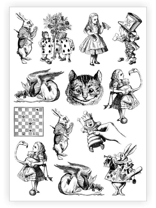 Alice In Wonderland Temporary Tattoo Set