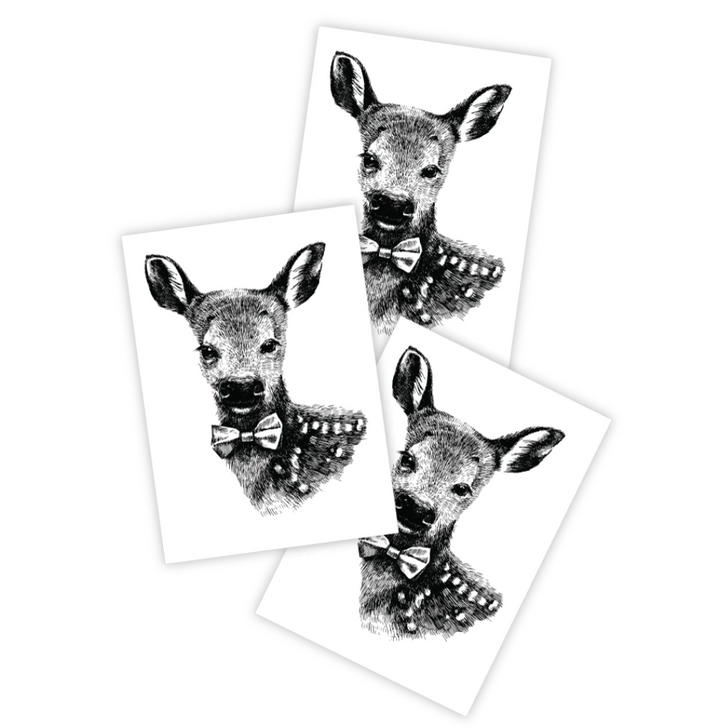 Baby Deer Temporary Tattoo Set