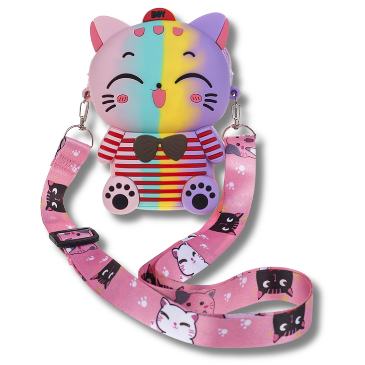 Rainbow Kitty Mini Silicone Bag