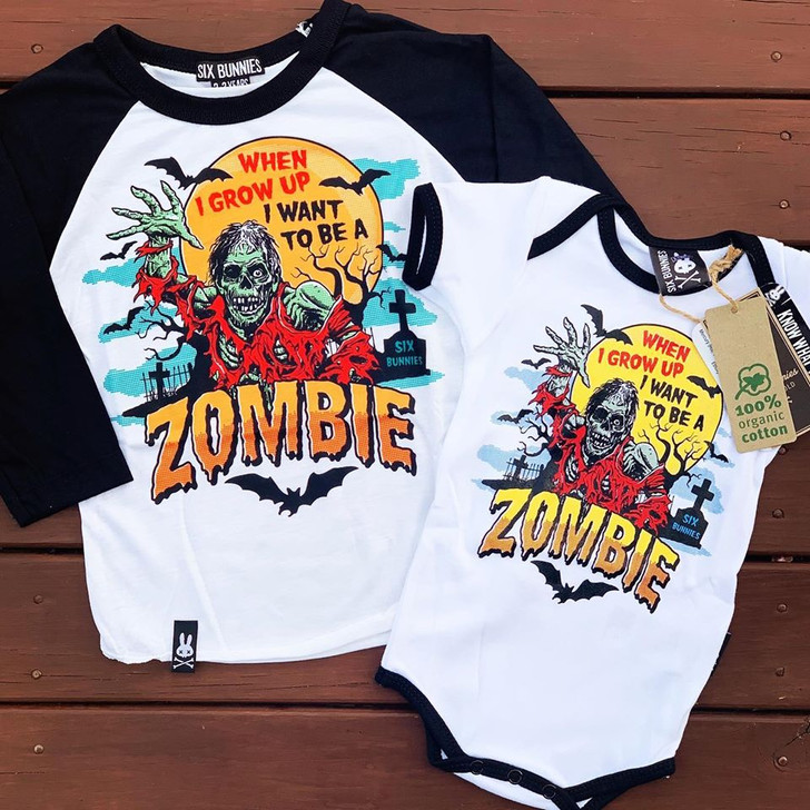 Six Bunnies Zombie Baby Punk Onesie Walking Dead Romper