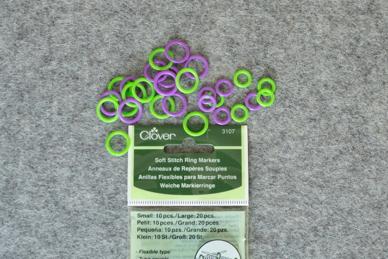 Clover Stitch Marker Rings Accessory