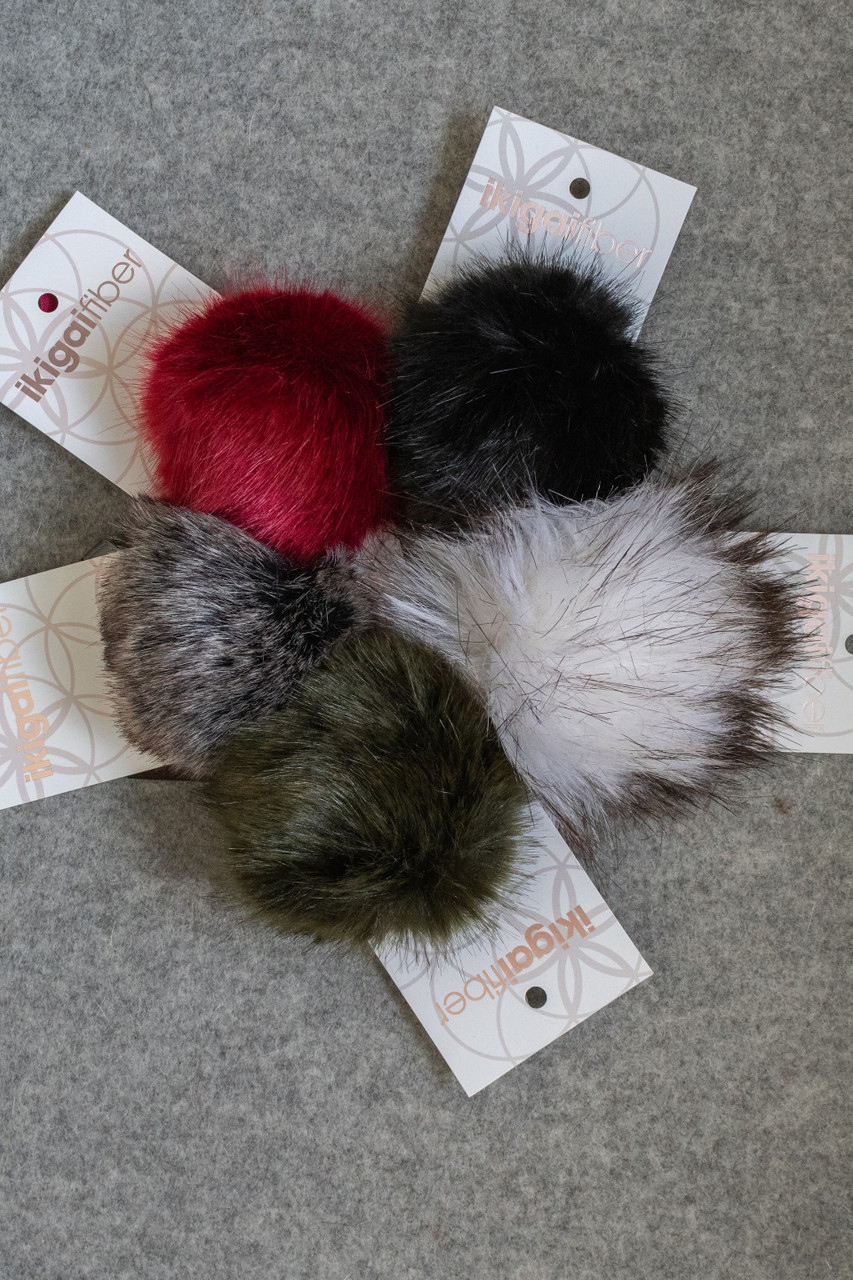 Ikigai Faux Fur Pom Pom at The Endless Skein