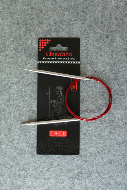 ChiaoGoo SS Red Lace Circular 32" circular knitting needle