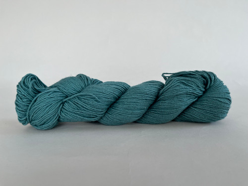 Skein of Rowan Creative Linen, color Teal