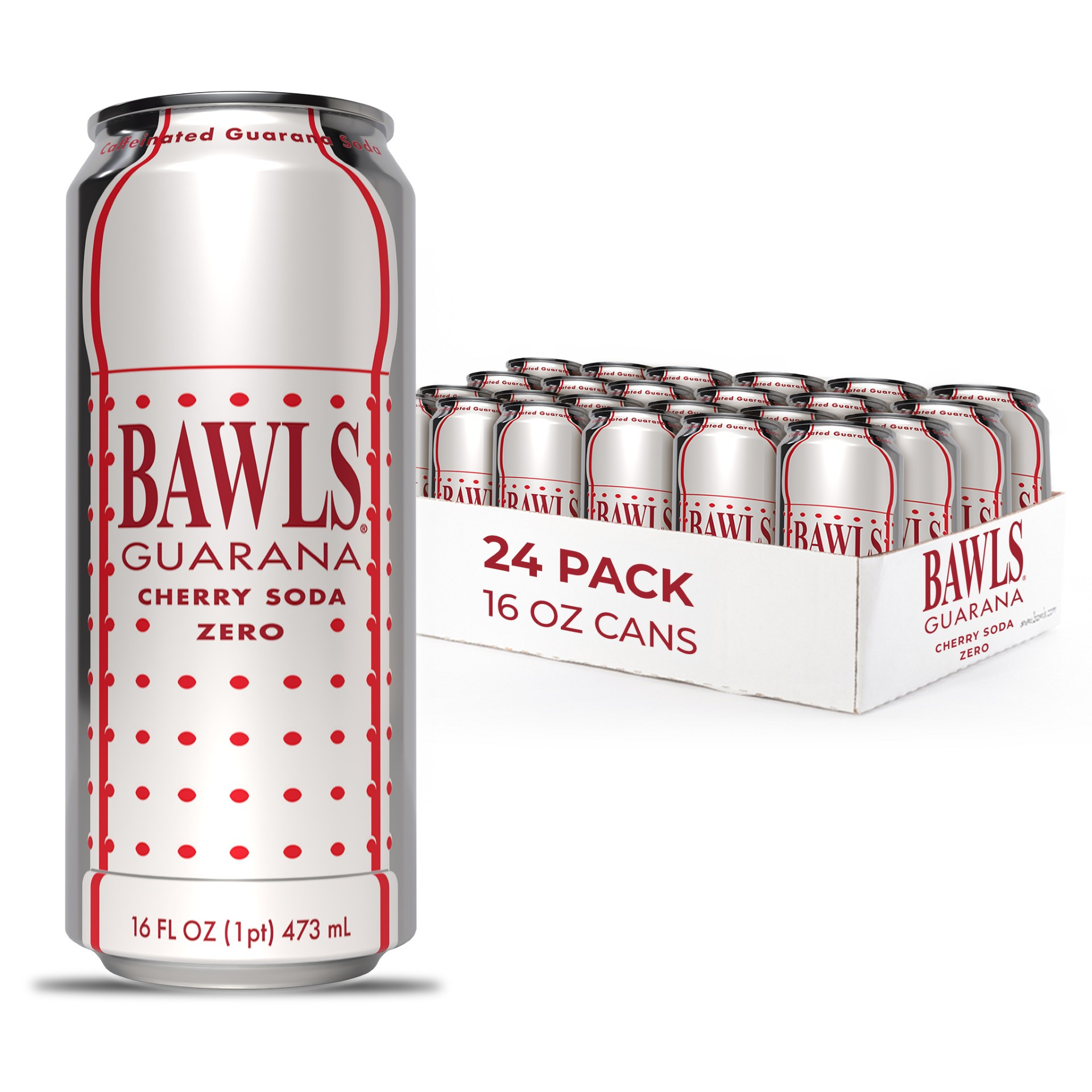 BAWLS Cherry Zero 16 oz 24 pack - BAWLS