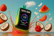 A Tropical Escape in Every Puff: Unwrapping the Strawberry Watermelon Coconut Geek Bar Experience