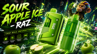Sour Apple Ice – RAZ: A Tangy, Icy Explosion That Vape Lovers Can’t Resist