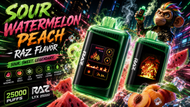 Sour Watermelon Peach - RAZ Flavor: A Symphony of Sweet & Sour