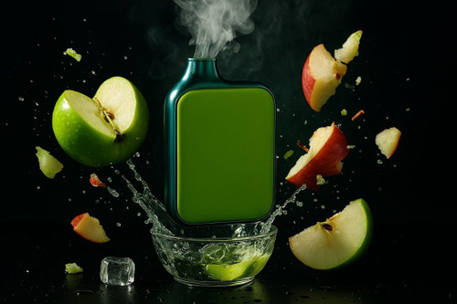 Disposable vape with apples.