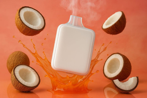 Disposable vape with coconuts.