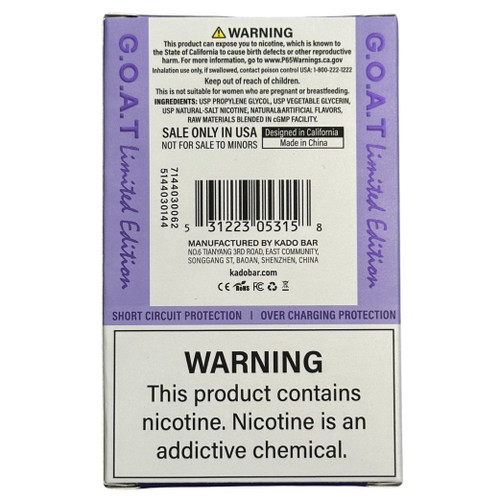 Kado Bar BR5000 Blueberry Mint - G.O.A.T Limited Edition