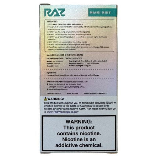 Miami Mint - RAZ LTX 25K