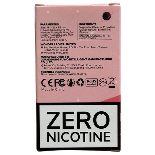 Strawberry Ice - Lost Mary OS5000 - Zero nicotine