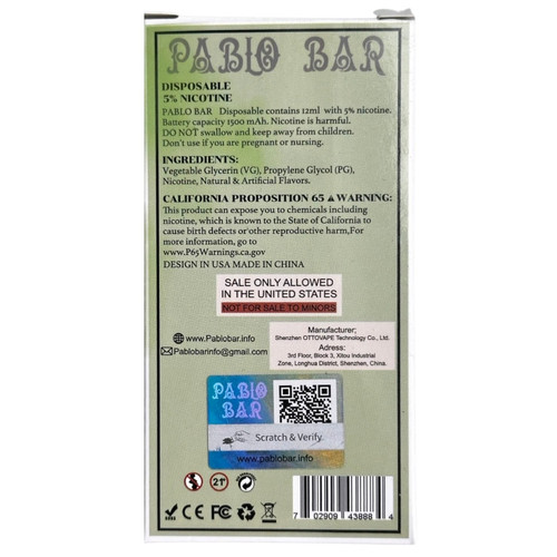 Pablo Bar 6000 Cool Mint