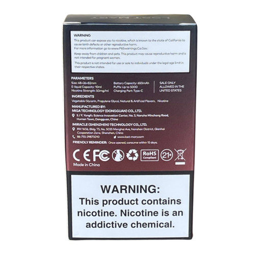 Black Strawnana - Lost Mary OS5000 - Luster Edition