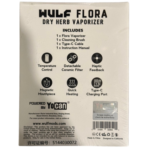 Wulf Mods Flora Dry Herb Vape - Black-White Splatter