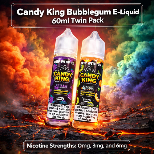 Candy King Bubblegum E-Liquid 60ml Twin Pack
