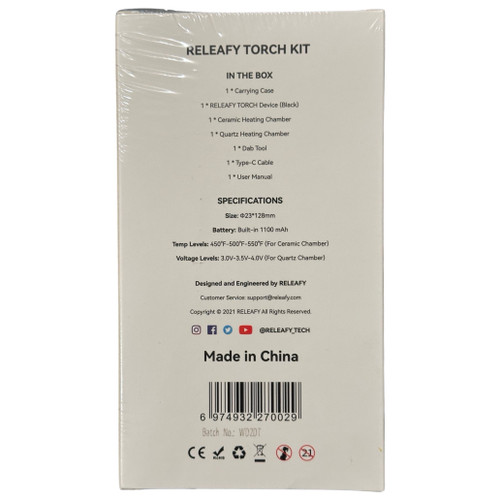 Releafy Torch 2.0 Electronic Dab Pen Kit - Black