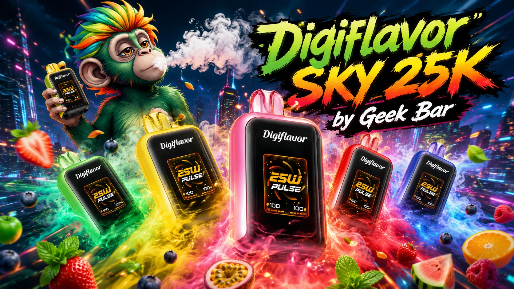 Digiflavor SKY 25K by Geek Bar Digiflavor SKY 25K by Geek Bar disposable vape featuring premium flavors, a sleek design, and long-lasting performance.