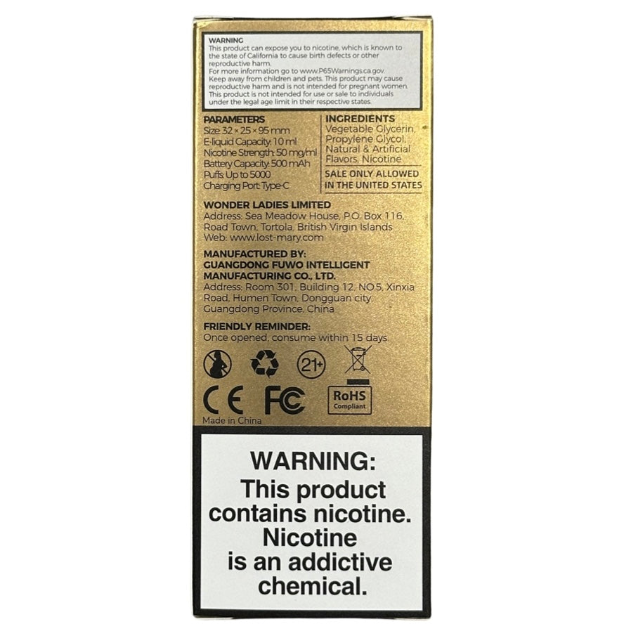 lost mary mo5000 ingredients Blackberry Cherry Lemon international Variant:Strawberry Blast Buy RAZ Disposable Rechargeable