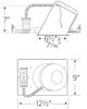 6" Elco New Construction LED Sloped Ceiling Housing