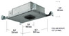 Visual Comfort Architectural Entra CL 2" Square Flangeless Housing