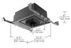 Visual Comfort Architectural Element 3" LED Adjustable Square Housing