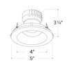 Elco Canless Koto Pex 4" Round Adjustable Reflector