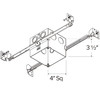 Elco 4" Square IC Airtight Junction Box with Hanger Bars for Fire Rated Ceilings